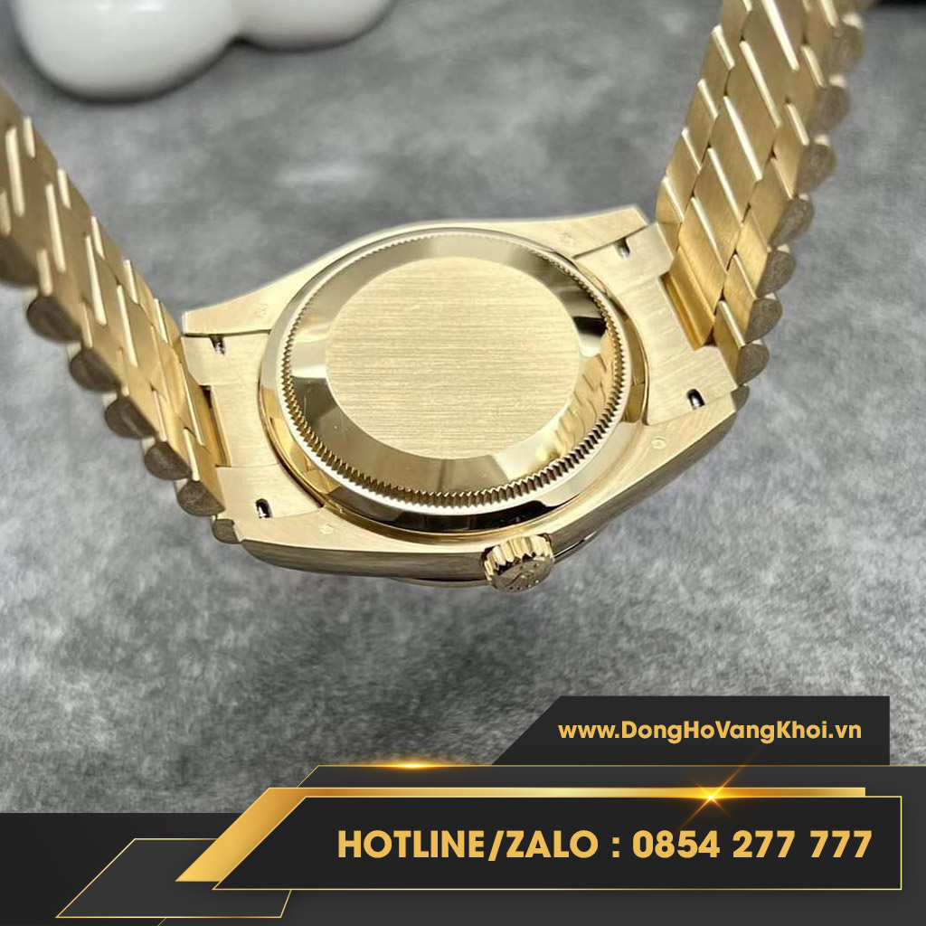 Đồng hồ rolex day date 228348 chế tác vàng khối 18k, kim cương thiên nhiên