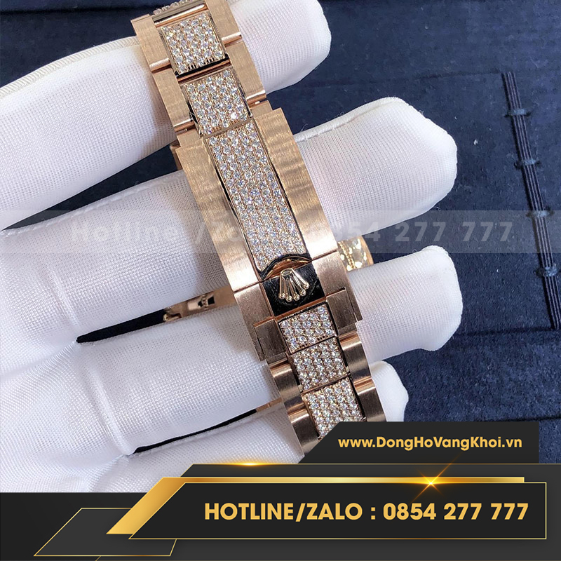 Rolex cosmograph daytona 116595Rbow chế tác vàng 18k full diamond