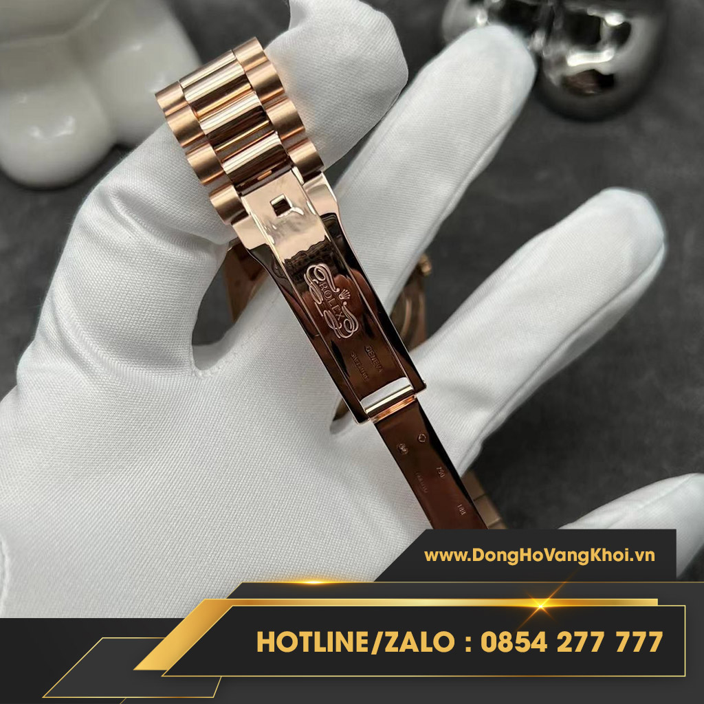 Đồng hồ Rolex Day Date RoseGold 218235 41mm chế tác vàng khối 18k