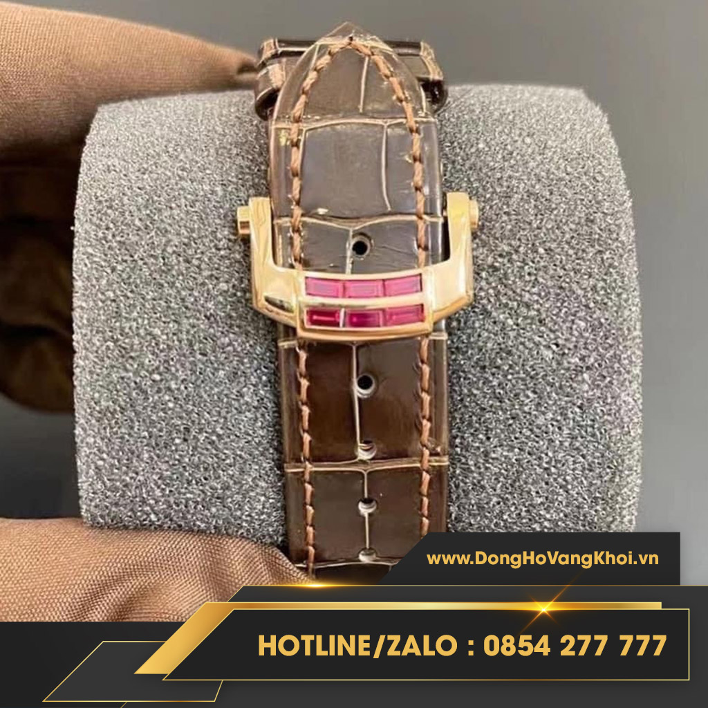 Đồng hồ PATEK PHILIPPE NAUTILUS 5724/12R ROSE GOLD RUBY – DATE MOONPHASE chế tác vàng khối, ruby thiên nhiên