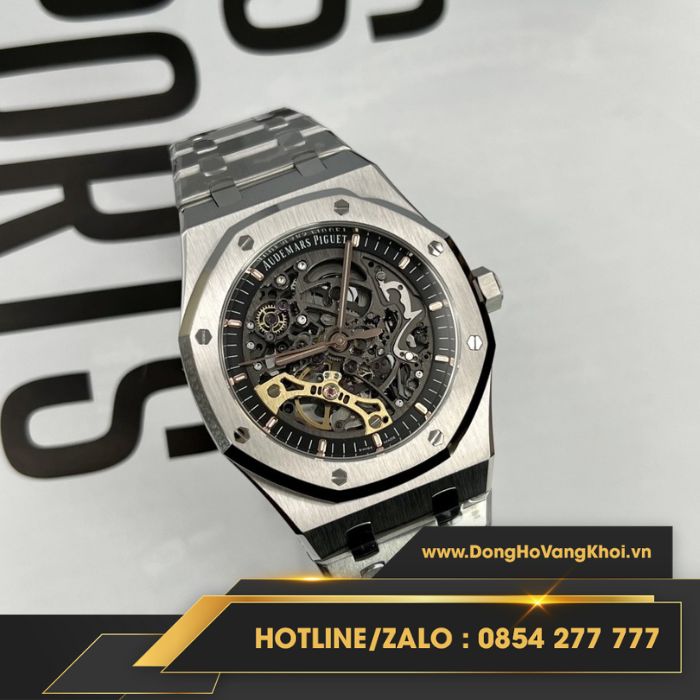 Audemars Piguet Royal Oak 15407 Skeleton 41 bản thép trắng