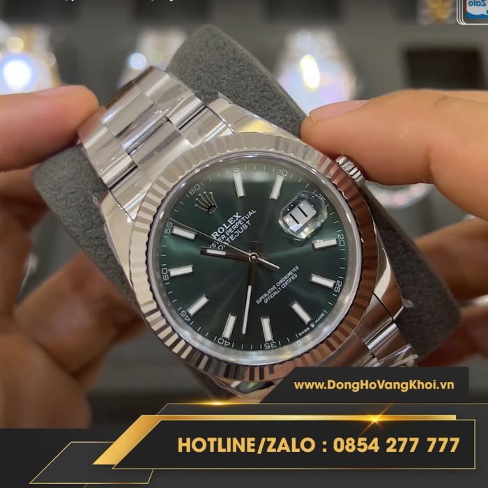 Đồng hồ Rolex Datejust replica 36 126234 mặt số xanh lá cây cọc số dạ quang