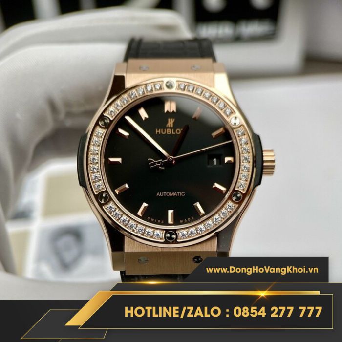 Đồng hồ Hublot Classic Fusion King Gold Mossanite