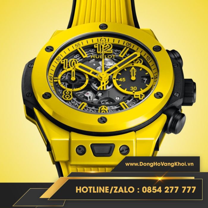 Hublot Big Bang Unico Yellow Magic Fake - chất liệu ceramic hiện đại