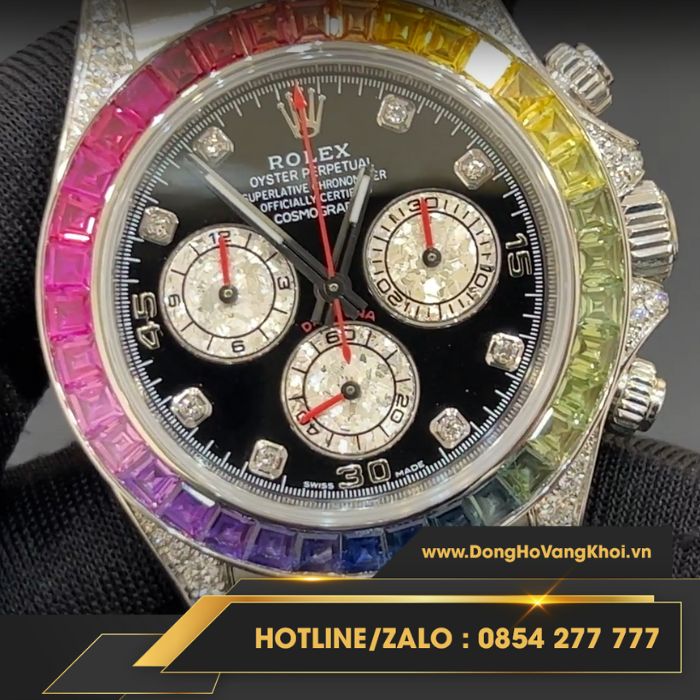Rolex Cosmograph Daytona 116595 Rainbow cần lên cót để hoạt động