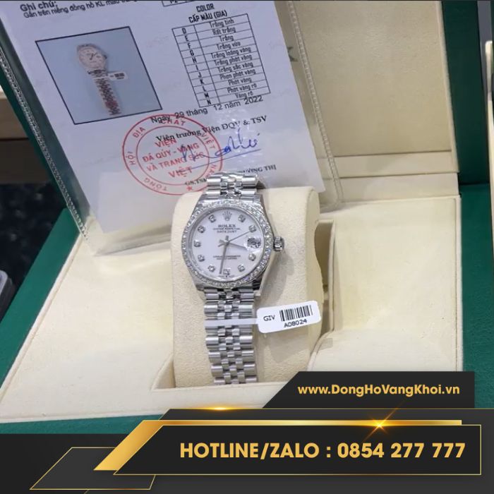 Rolex Datejust 279174 Phiên bản Mặt Khảm Trai và Vàng Hồng 18K