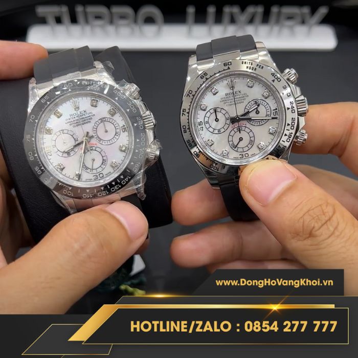 Phiên bản thường không bằng bản Rolex Daytona 116509 - Mặt Kim cương nhân tạo