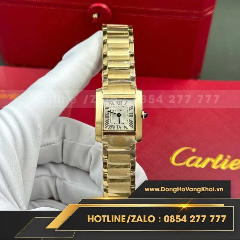 Đồng hồ Cartier Tank Francaise Ladies small model— size 21.2mm x 25.7mm— máy Pin Quartz Ronda Thuỵ Sỹ— M1 Factory