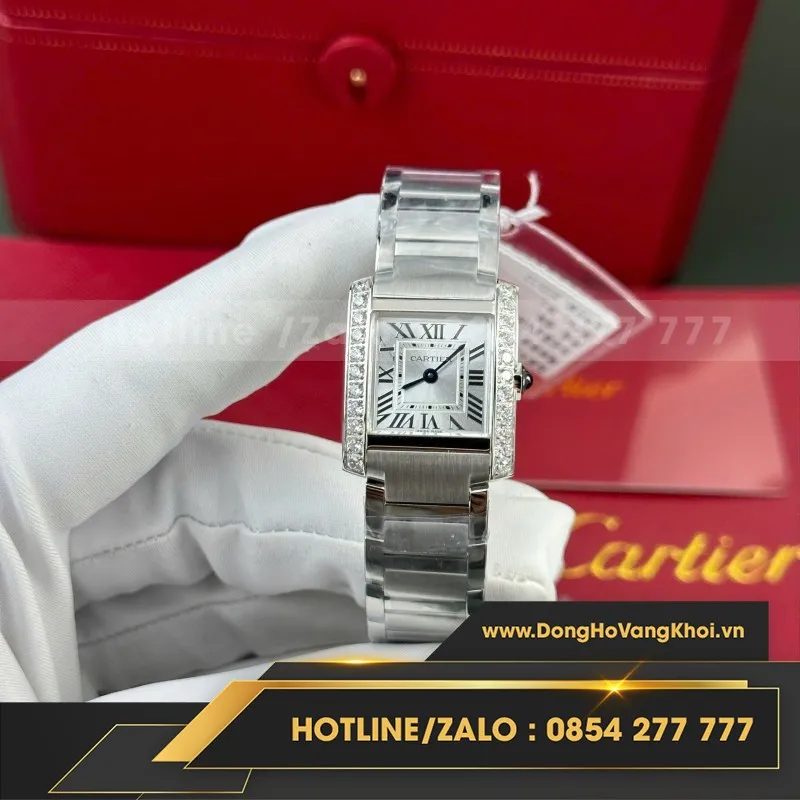 Đồng hồ Cartier Tank Francaise Ladies small model— size 21.2mm x 25.7mm— máy Pin Quartz Ronda Thuỵ Sỹ— M1 Factory