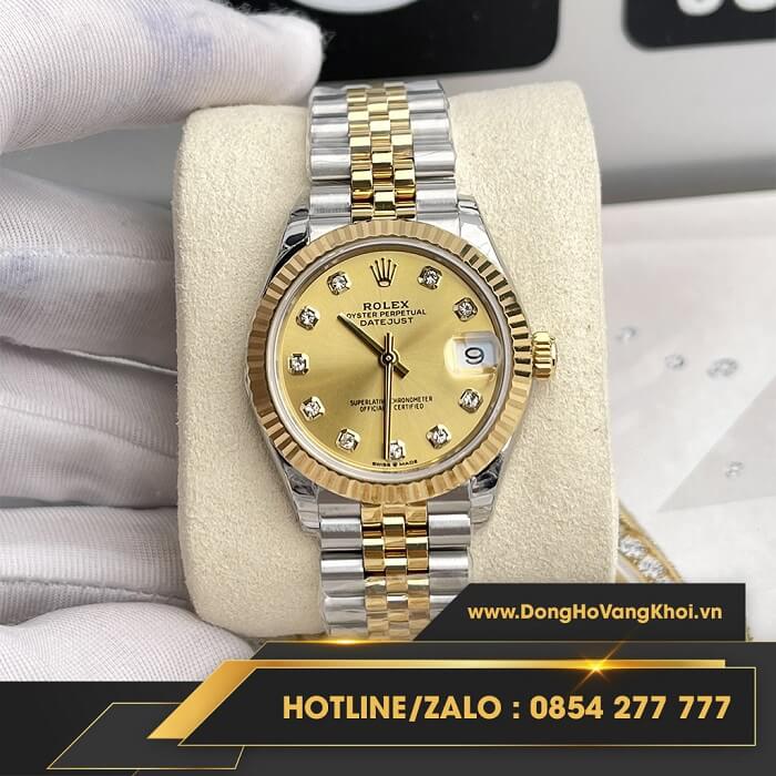 Đồng hồ Rolex Datejust 18K mặt kính sapphire sang trọng