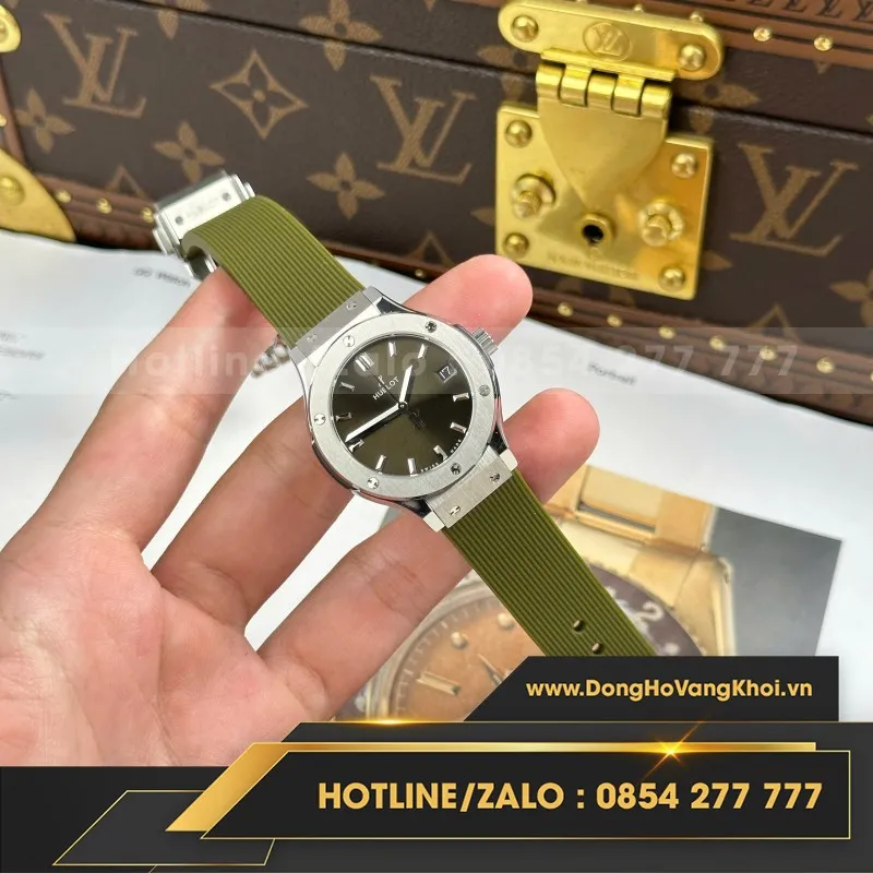 Đồng hồ Hublot Classic Fusion King Gold Replica dành cho nữ màu trắng HB Factory 33mm