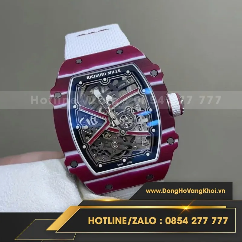 Đồng hồ richard mille RM 67-02 Red carbon TPT vỏ cong bản nâng cấp mới nhất 