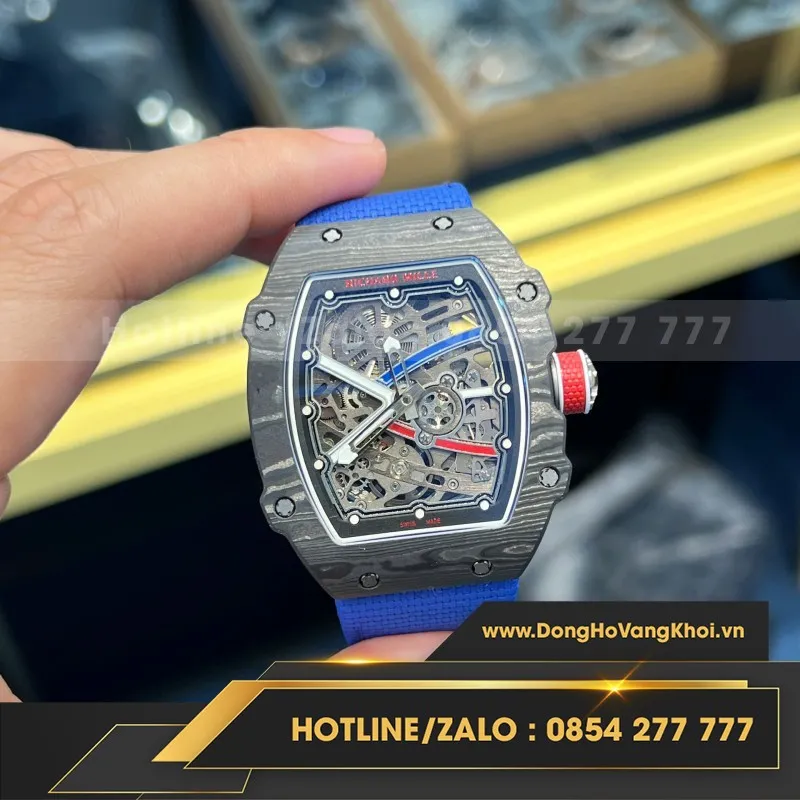 Đồng hồ richard mille RM 67-02 Sebastien Ogier  automatic carbon tpt vỏ cong bản nâng cấp mới nhất 