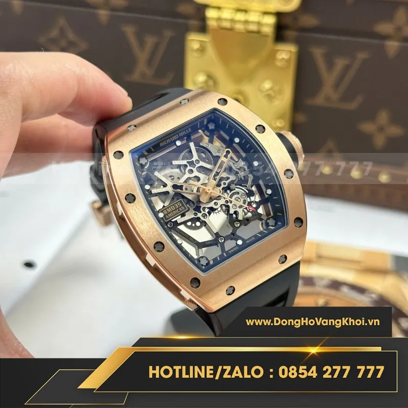 Đồng Hồ Richard Mille RM035 Toro Americas Limited Edition Tuỳ Chỉnh Vàng Khối 18K Độc Quyền Top 1 40x48mm