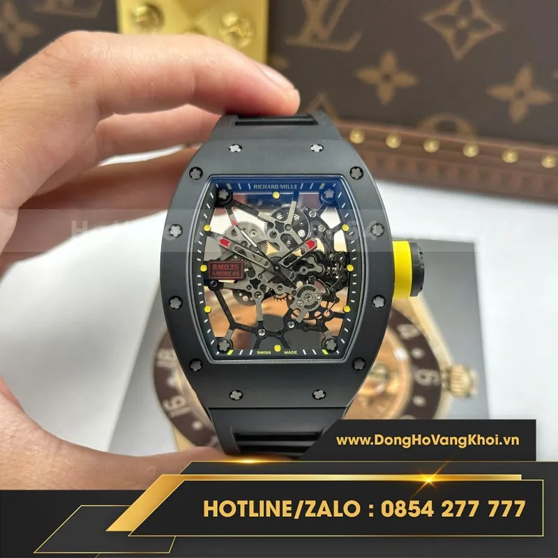 Đồng Hồ Richard Mille RM035 Toro Americas Limited Edition Tuỳ Chỉnh Vàng Khối 18K Độc Quyền Top 1 40x48mm