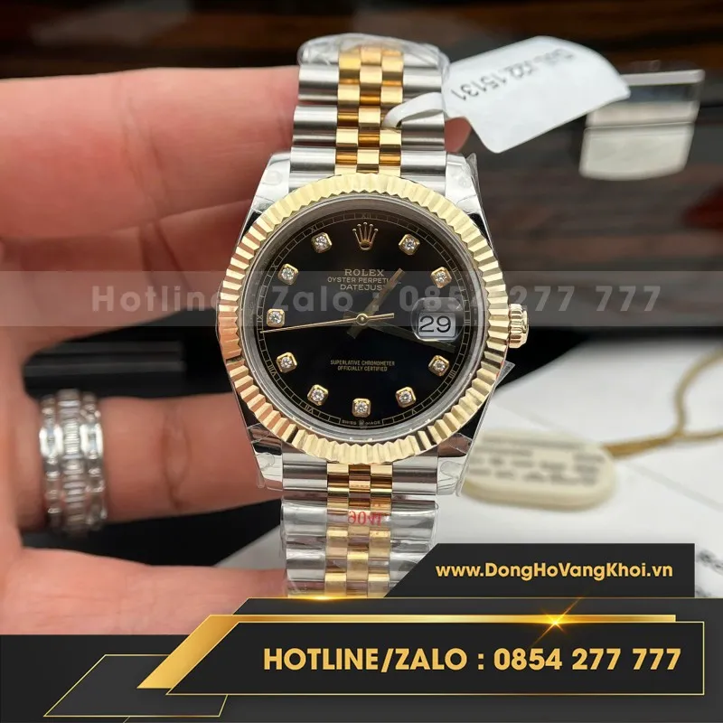 Đồng Hồ Rolex DateJust Nam Chế Tác Bọc Vàng 18K Nhà Máy GM 41mm