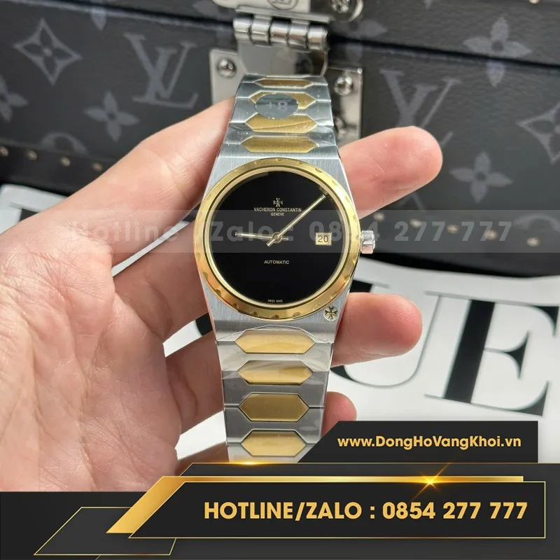 Đồng Hồ Vacheron Constantin Historiques 222 Fake 11 Demi Vàng Dây Kim Loại 8F 37Mm