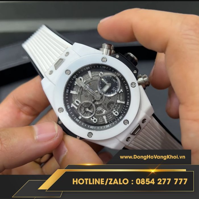 Đồng hồ Hublot Big Bang Unico Chronograph White 42mm One Click vỏ Ceramic