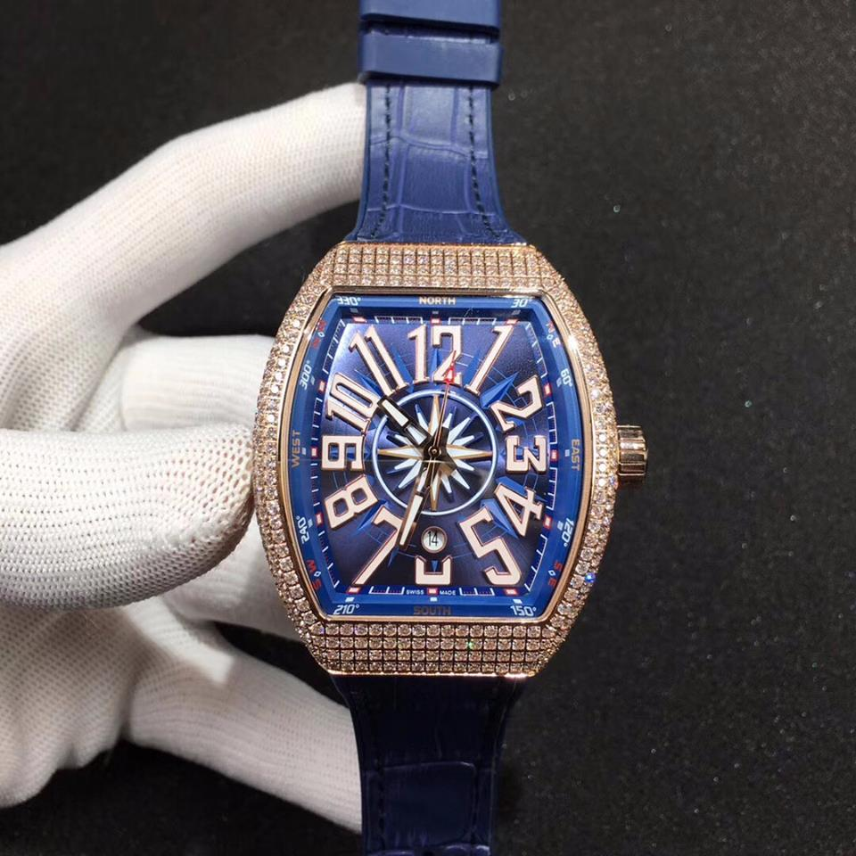 Review chiếc đồng hồ Franck Muller giá rẻ TPHCM Yachting Blue Super Fake