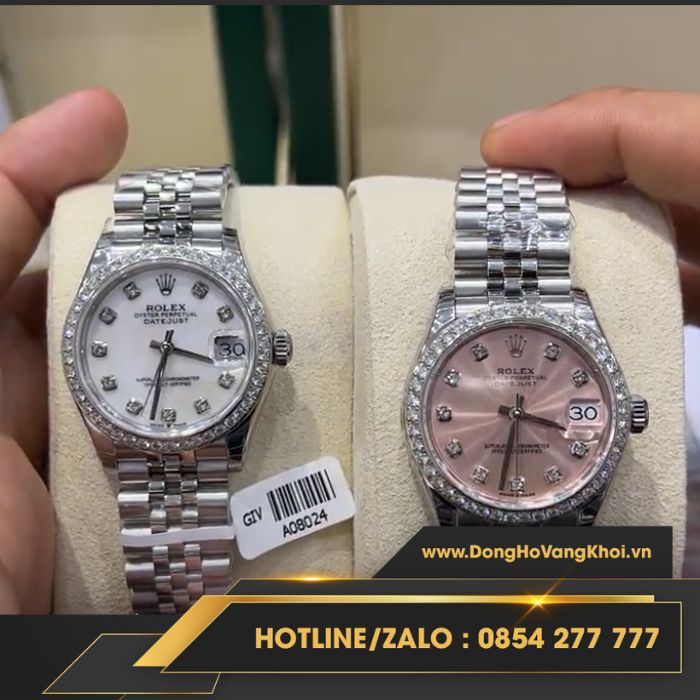 [ Review Đồng Hồ Nữ ] Rolex Datejust 279174 Phiên bản Mặt Khảm Trai và Vàng Hồng 18K