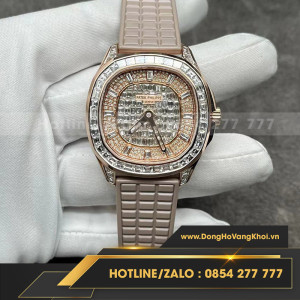 Đồng hồ patek philippe aquanaut 5062 rose gold baguette diamond