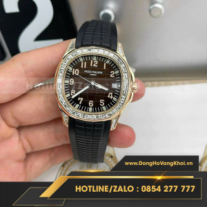 Đồng hồ patek philippe aquanaut 5167r độ kim cương moissanite baguette