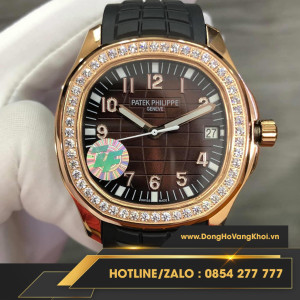 Đồng Hồ Patek Philippe  fake 1:1 Aquanaut Luce Rose Gold Diamond Automatic Ladies Watch 5068R-001