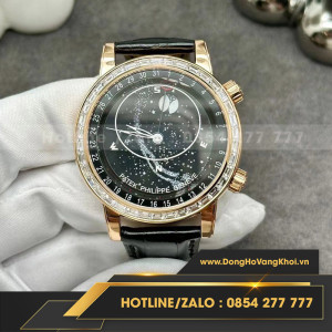 Đồng hồ patek philippe grad complications 6104r-001 chế tác vàng hồng 18k baguette diamond