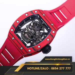Đồng Hồ Richard Mille RM052 Red Forged Carbon Black Skull Dial REPLICA 1-1 CAO CẤP