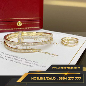 Juste un clou bracelet and ring cartier yellow gold